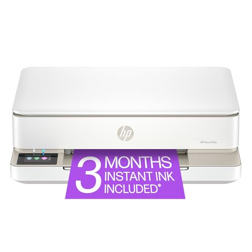 HP Envy 6155e Wireless All-in-One Color Inkjet Printer, Print, scan, Copy, Duplex Printing Best-for-Home, 3 months of Instant Ink included (714L5A)